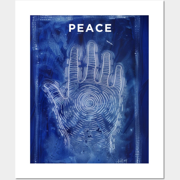 Peace: Stop War,  World Peace Now on a Dark Background Wall Art by Puff Sumo